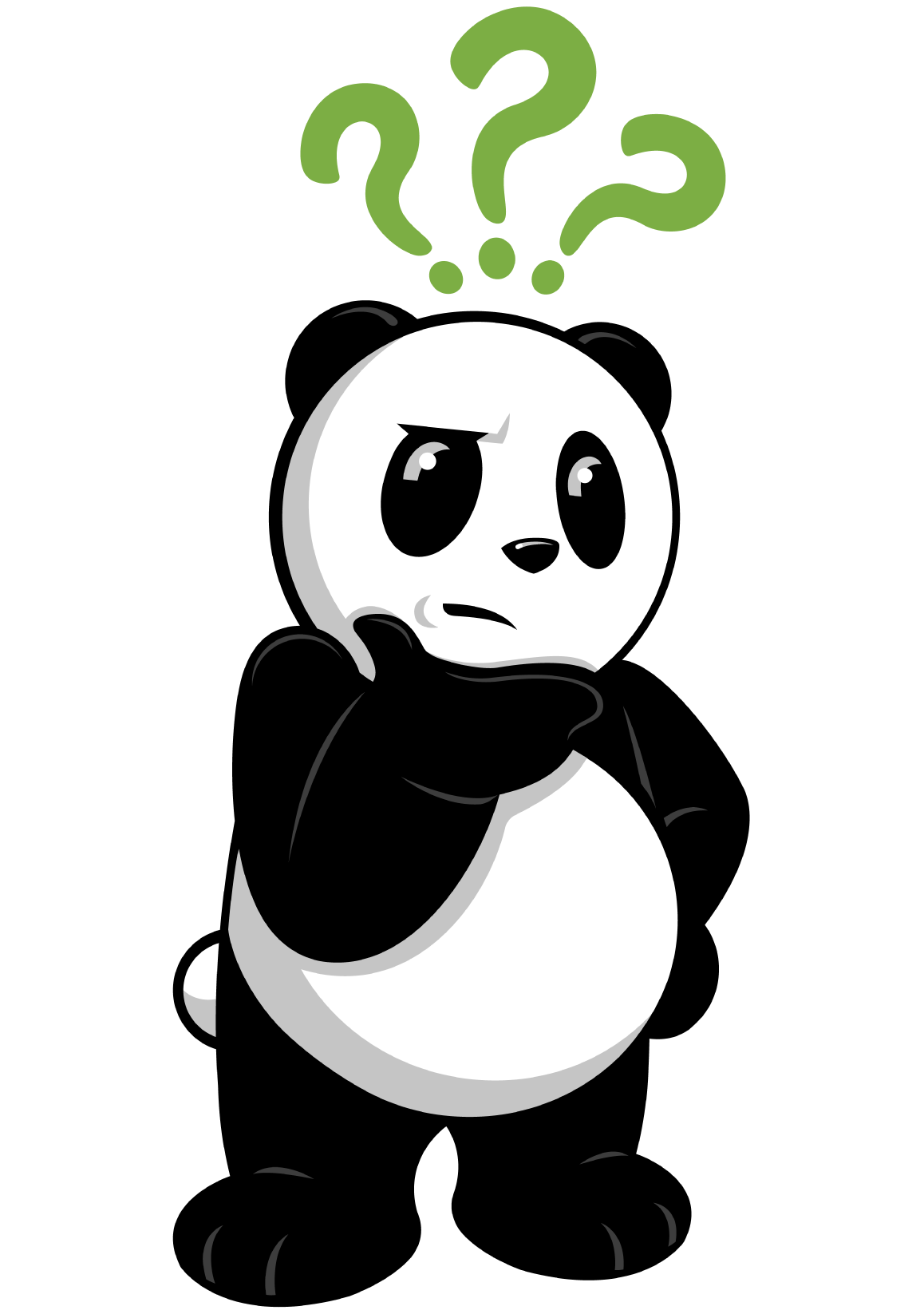 Panda con signo de pregunta