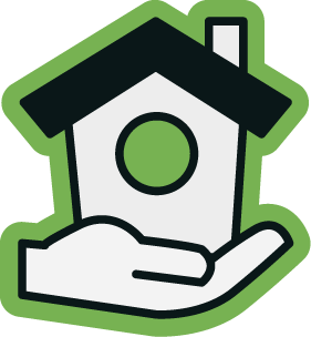 Icono de casa y ubicación